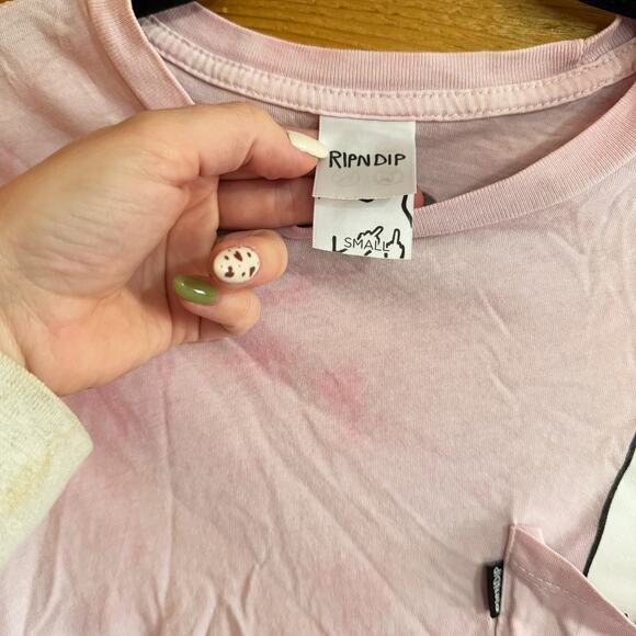 RIPNDIP Lord Nermal Pink Pocket Tee Size S - Picture 4 of 6